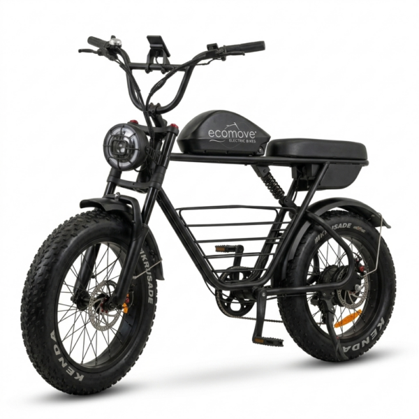 Bicicleta Eléctrica Turbo K Ecomove estilo moto con motor de 1000W y batería de litio 48V 22.5Ah