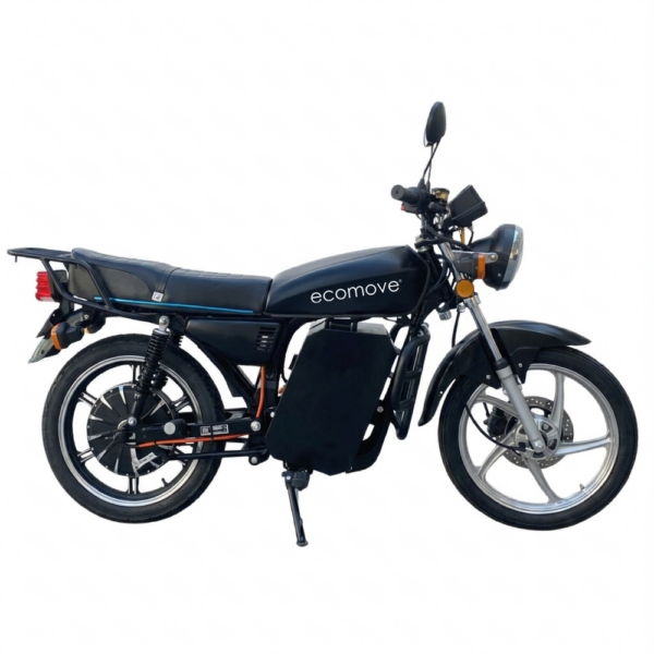 Moto Eléctrica Kavol Ecomove con diseño clásico, motor de 3000W y velocidad de 85 km/h