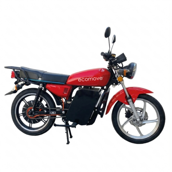 Moto Eléctrica Kavol Ecomove con diseño clásico, motor de 3000W y velocidad de 85 km/h