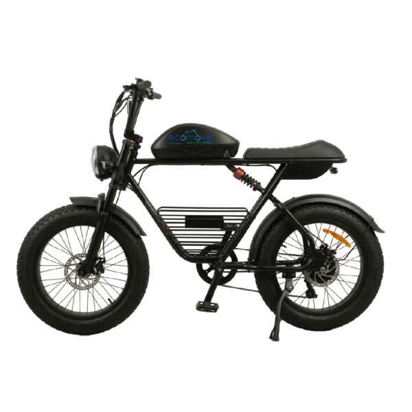 Bicicleta Eléctrica Turbo K Ecomove estilo moto con motor de 1000W y batería de litio 48V 22.5Ah
