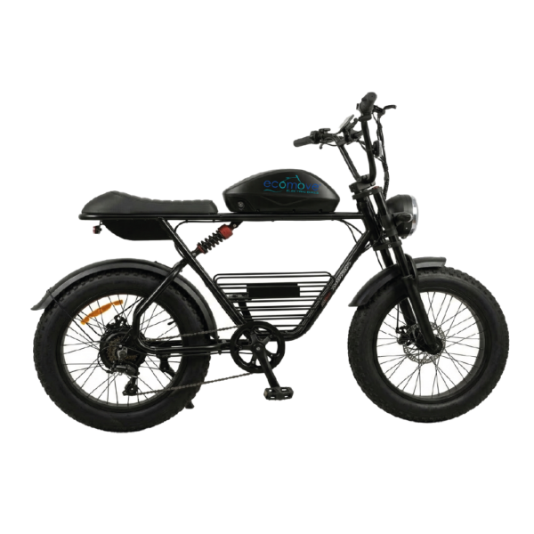 Bicicleta Eléctrica Turbo K Ecomove estilo moto con motor de 1000W y batería de litio 48V 22.5Ah