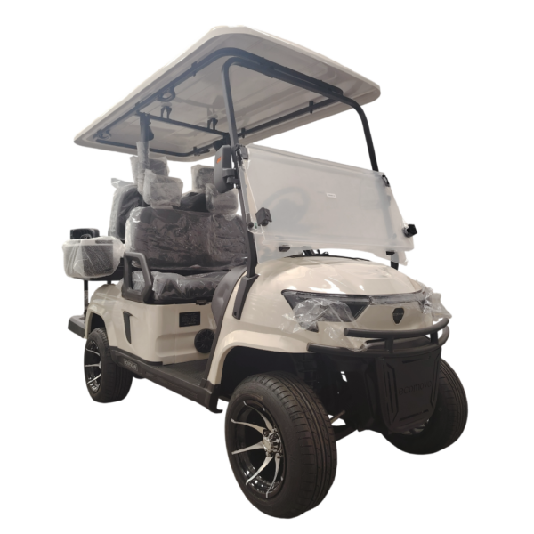 Carro de Golf de 4 Pasajeros Modelo E Ecomove con batería de litio y capacidad para 500 kg